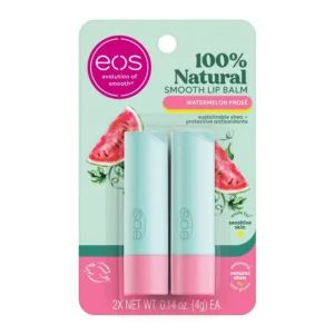 eos Organic 100% Natural Shea Lip Balm Watermelon Frose Flavor - 2 Pieces