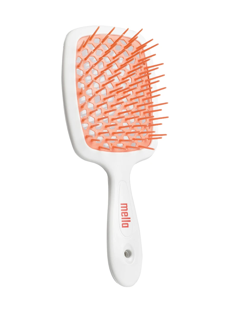 Mella Detangling Brush - Pink and White
