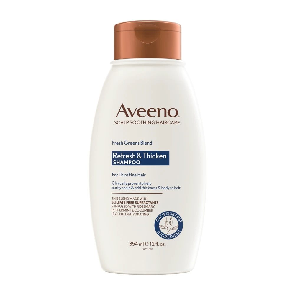 Aveeno Fresh Greens Blend Refresh & Thicken Shampoo - 354 ml