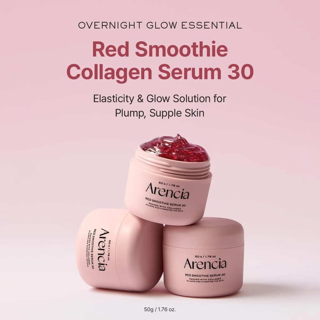 Arencia Red Smoothie Night Mask Serum for Glow and Soothing - 50g