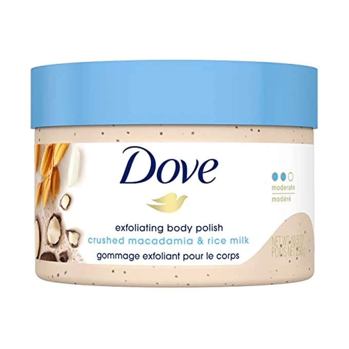 Dove Exfoliating Body Polish With Crushed Macadamia & Rice Milk - 298gm