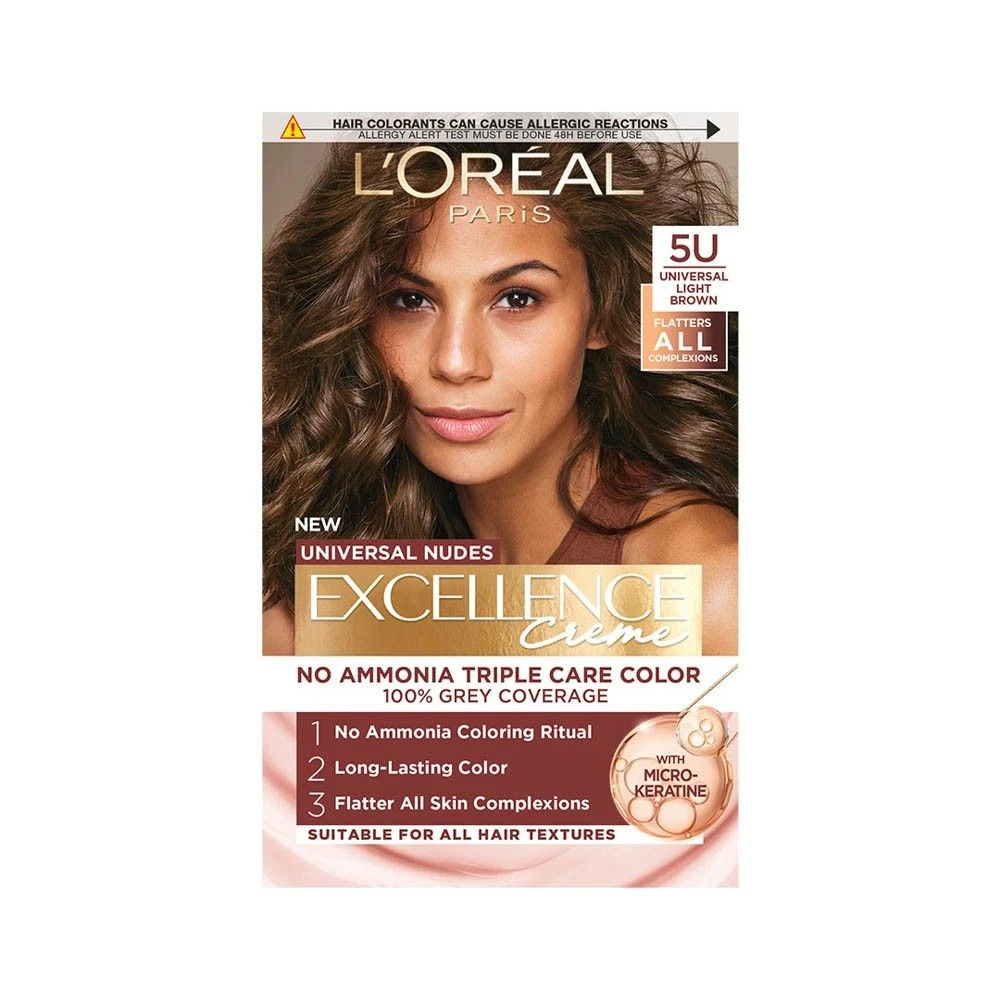 L'Oréal Paris Excellence Crème Universal Nudes Hair Color- 5U Light Brown