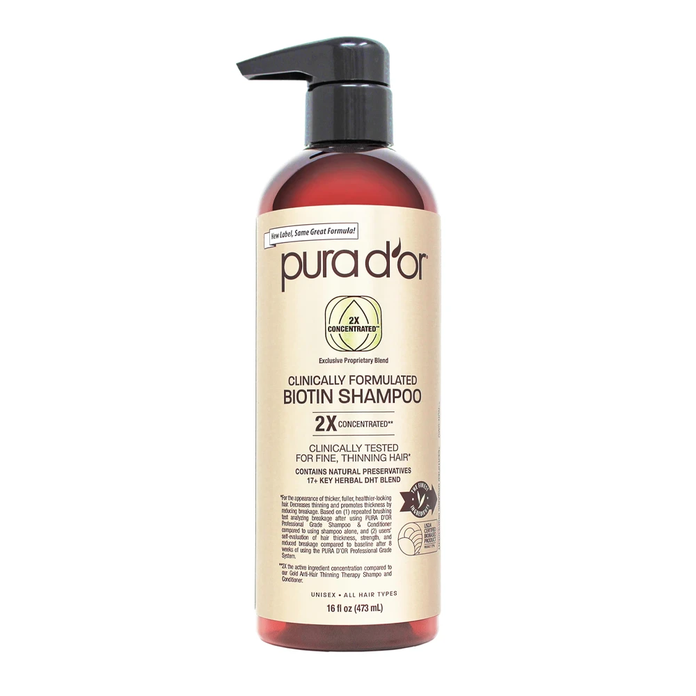 Pura d'or Professional Grade Biotin Shampoo - 473ml