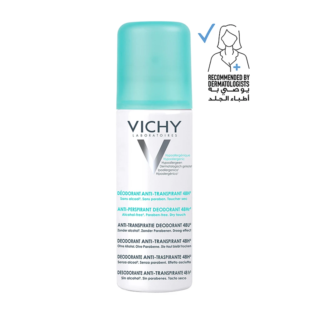 Vichy Free Alcohol Anti-Transparent Deodorant 48-Hour -125ml