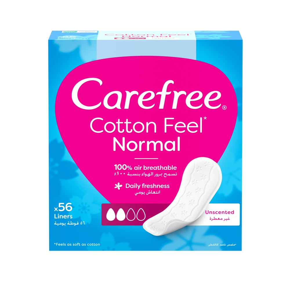 Carefree Cotton Unscented Pantyliners -  56 Pantyliners