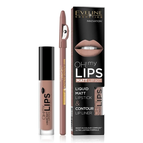 Eveline Oh My Lips Liquid Matte Lipstick & Lipliner Kit