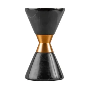 nice care Marble with golden handle Censer - black - small- H-613
