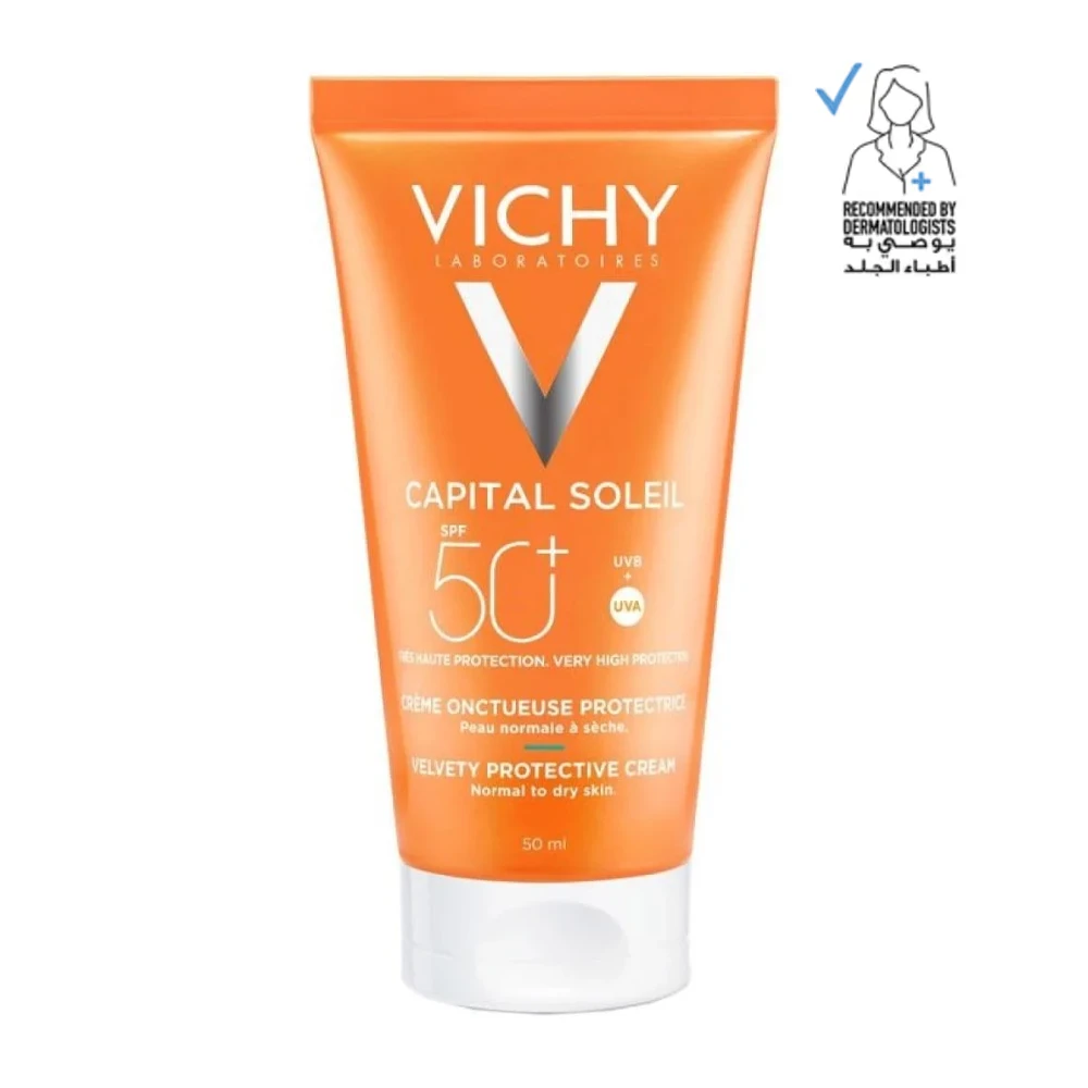 Vichy 50+SPF Capital Soleil Velvety Protective Cream - 50ml
