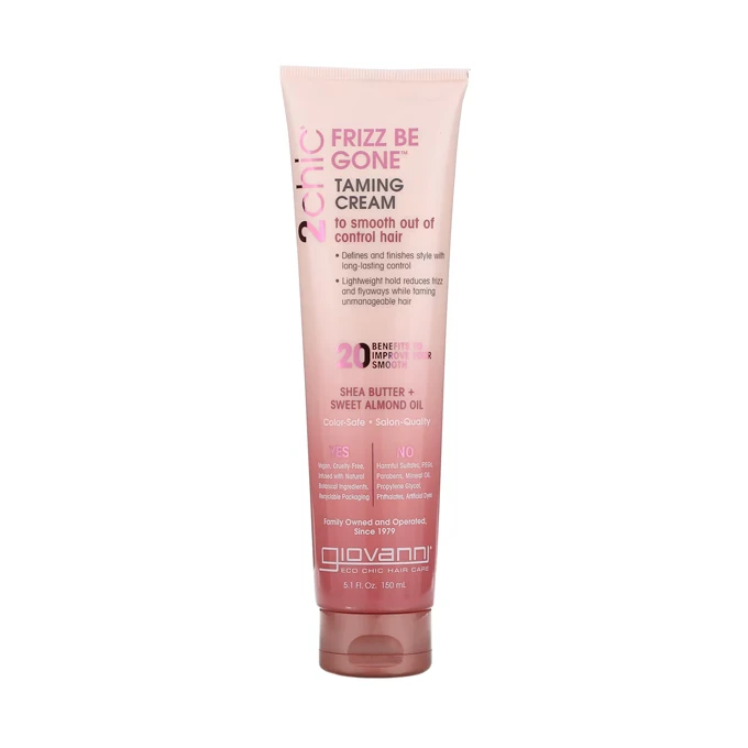 Giovanni 2chic Frizz Be Gone Taming Cream To Smooth Out Of Control Hair Shea Butter + Sweet Almond Oil - 150ml