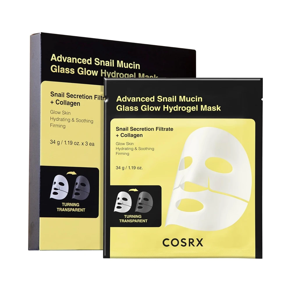 Cosrx Advanced Snail Mucin Glass Glow Hydrogel Mask - 3piece