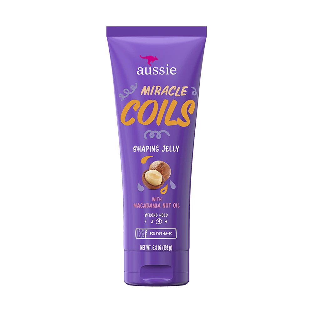 Aussie Miracle Coils Shaping Jelly for Coily Hair with Macadamia Nut Oil - 193 g