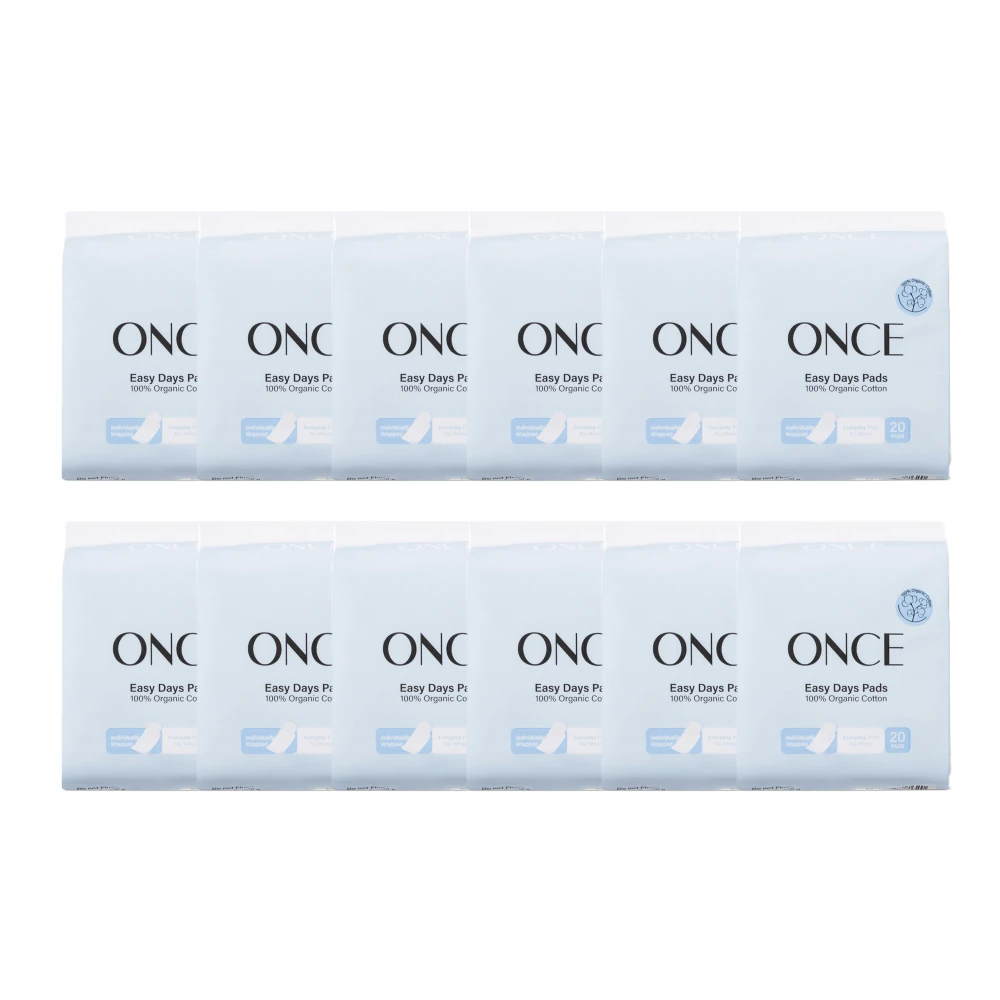 Once Easy Days Everyday No Wings Pads Kit - 240 Pieces