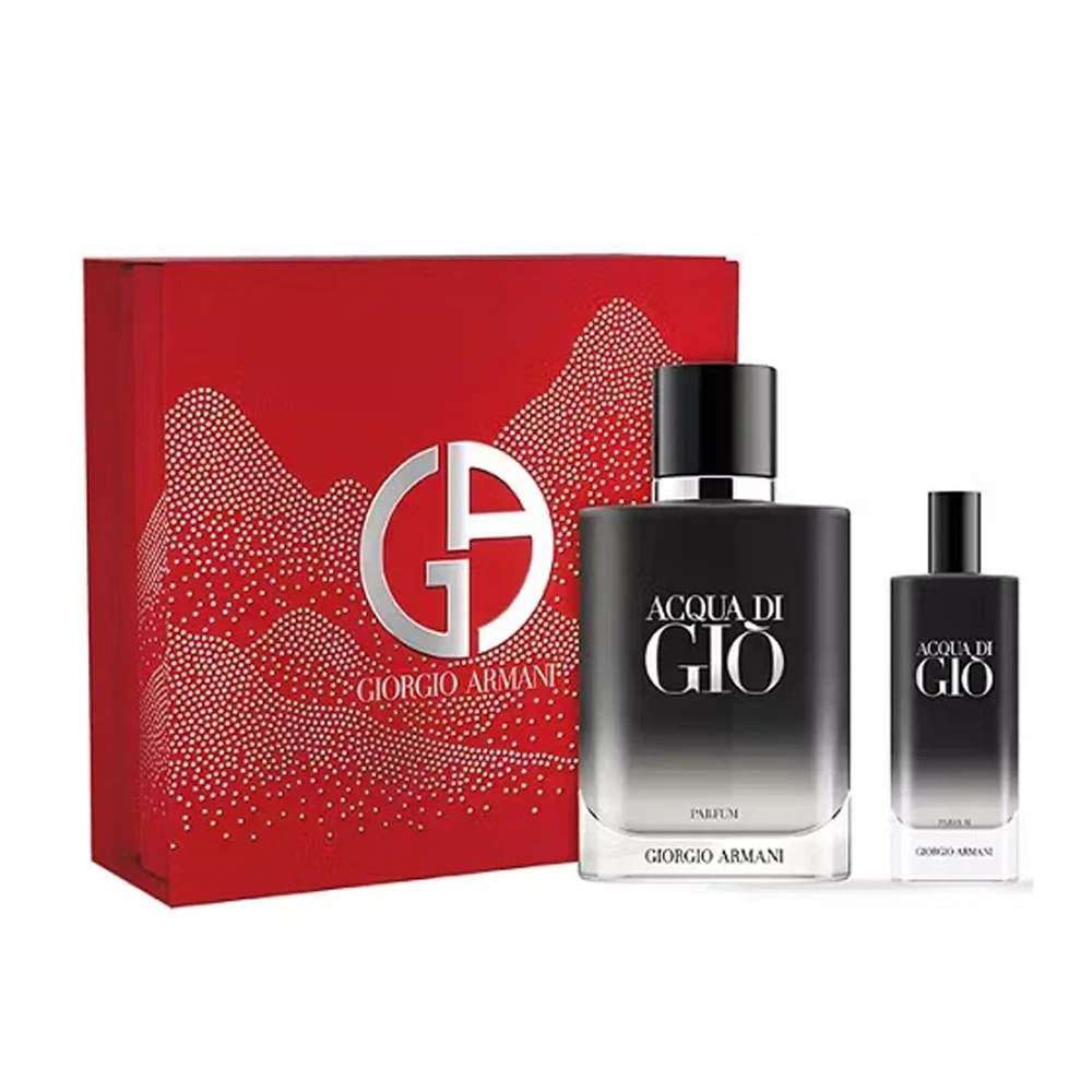 جورجيو ارماني مجموعة عطر اكوا دي جيو للرجال - برفيوم - قطعتين