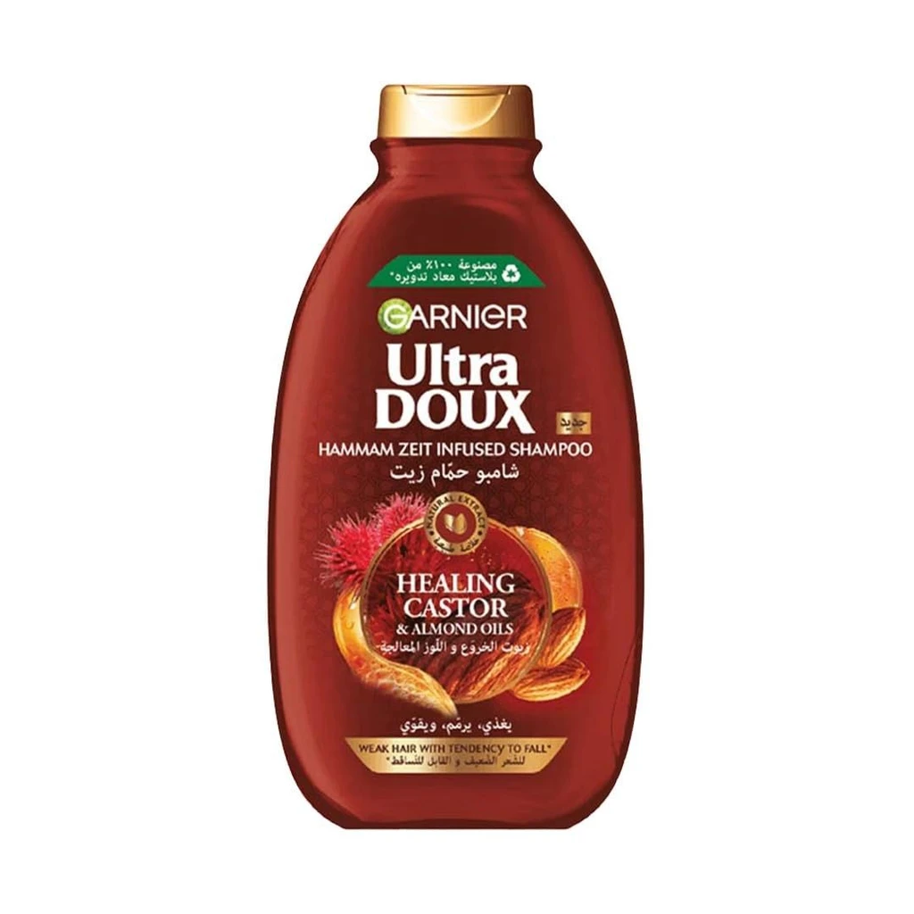 Garnier Ultra Doux Healing Castor & Almond Oil Infused Shampoo - 600ml
