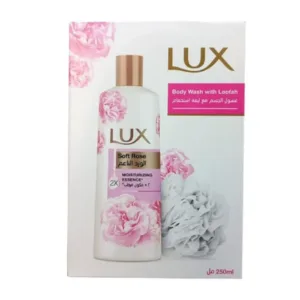 Lux Soft Touch Softening Body Wash with Free Loofah - 250ml