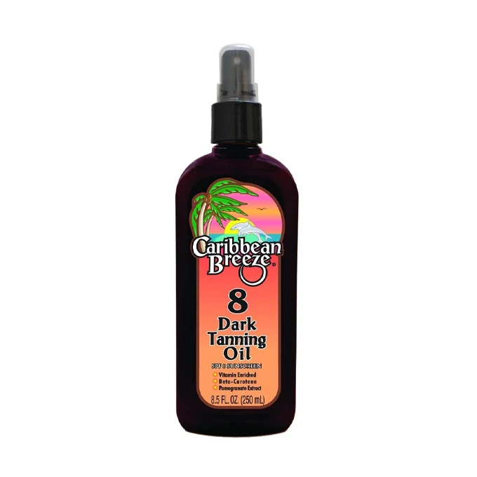 Caribbean Breeze SPF 8 Dark Tanning Oil -250ml