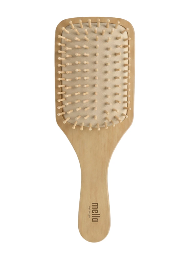 Mella Hair Brush Made of Natural Bamboo, Anti-Static with Cushion
