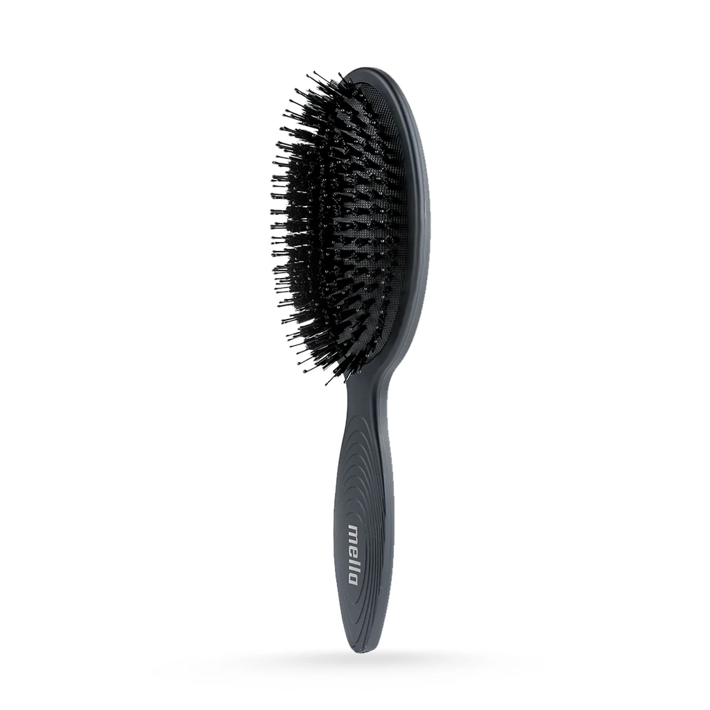 Mella Anti-static padded oval hair brush- Black
