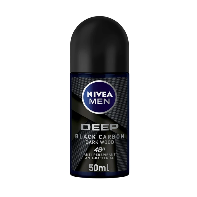 Nivea Men Deep Black Carbon Deodorant Roll on - 50ml