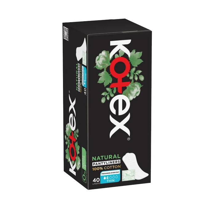 Kotex Natural Thin PantyLiners - 40 PantyLiners