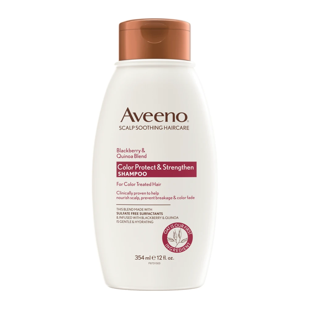 Aveeno Blackberry & Quinoa Protein Blend Shampoo For Color Treated Hair - 354 ml
