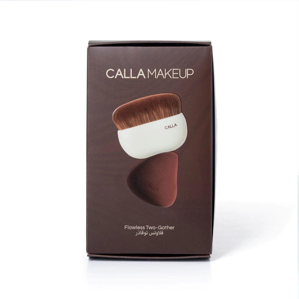 CALLA Makeup Flawless Two-Gather Makeup Brush & Sponge - 2 Pieces