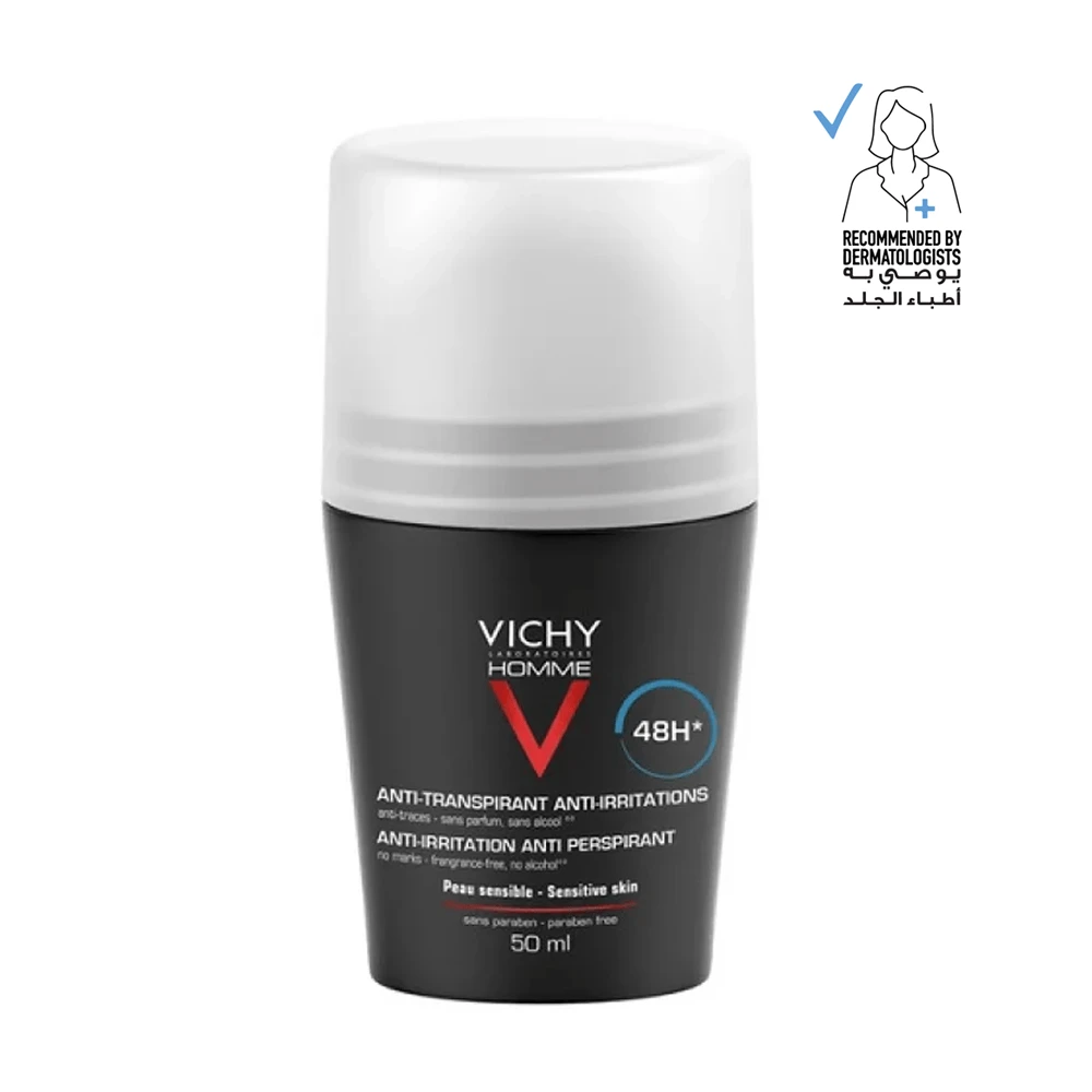 Vichy Roll On 48Hr Antiperspirant Deodorant for Men - 50ml