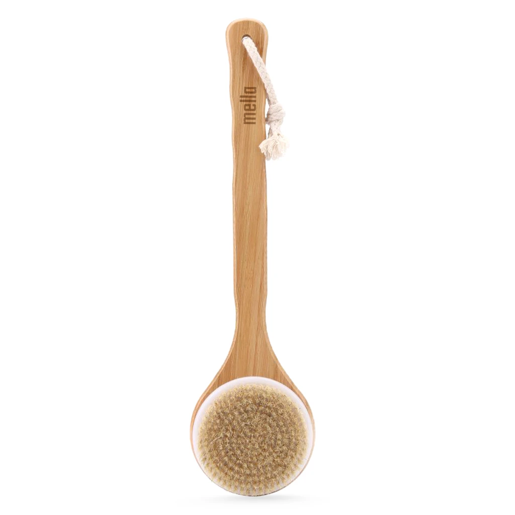 Mella Wooden Body Brush with Long Handle
