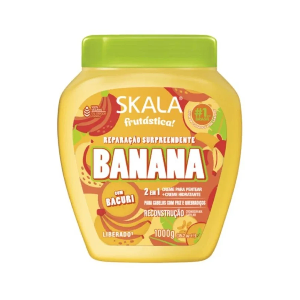 SKALA Brasil Banana and Bacuri 2 in 1Hair Treatment Conditioning Cream - 1000g