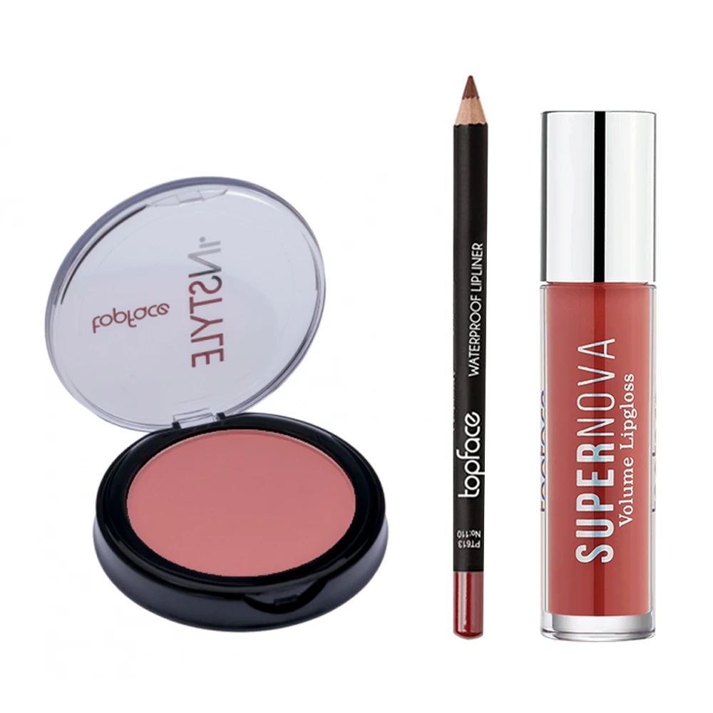 Topface Cheek & Lips Exclusive Kit - 3 Pieces