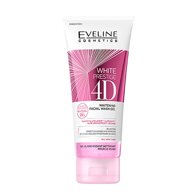 Eveline White Prestige 4D Whitening Facial Wash Gel - 200 ml