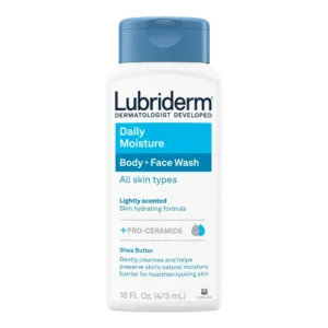 Lubriderm Daily Moisture Lightly Scented Body + Face Wash - 437ml