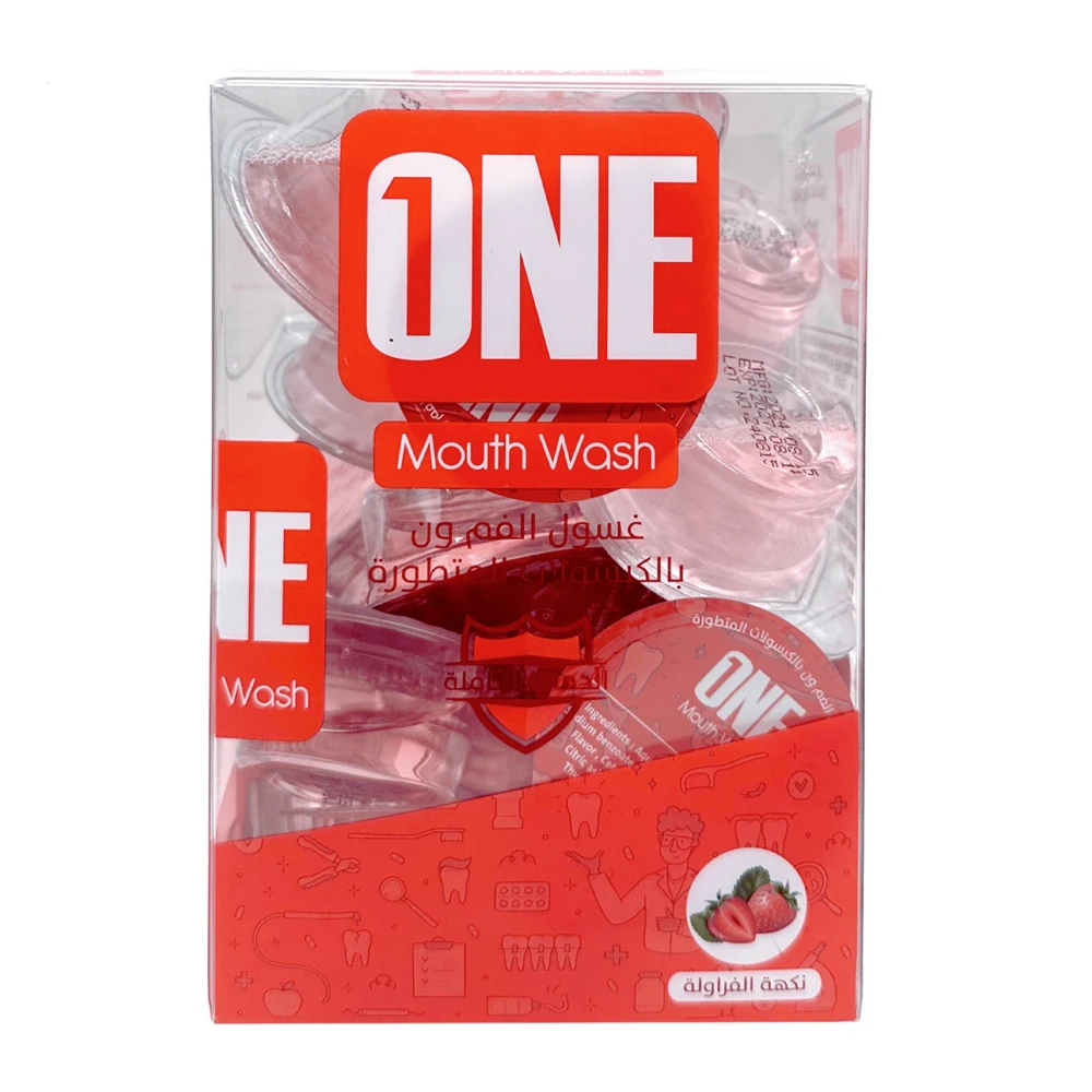One Mouthwash Capsules in Strawberry Flavor - 20 Capsules x15ml