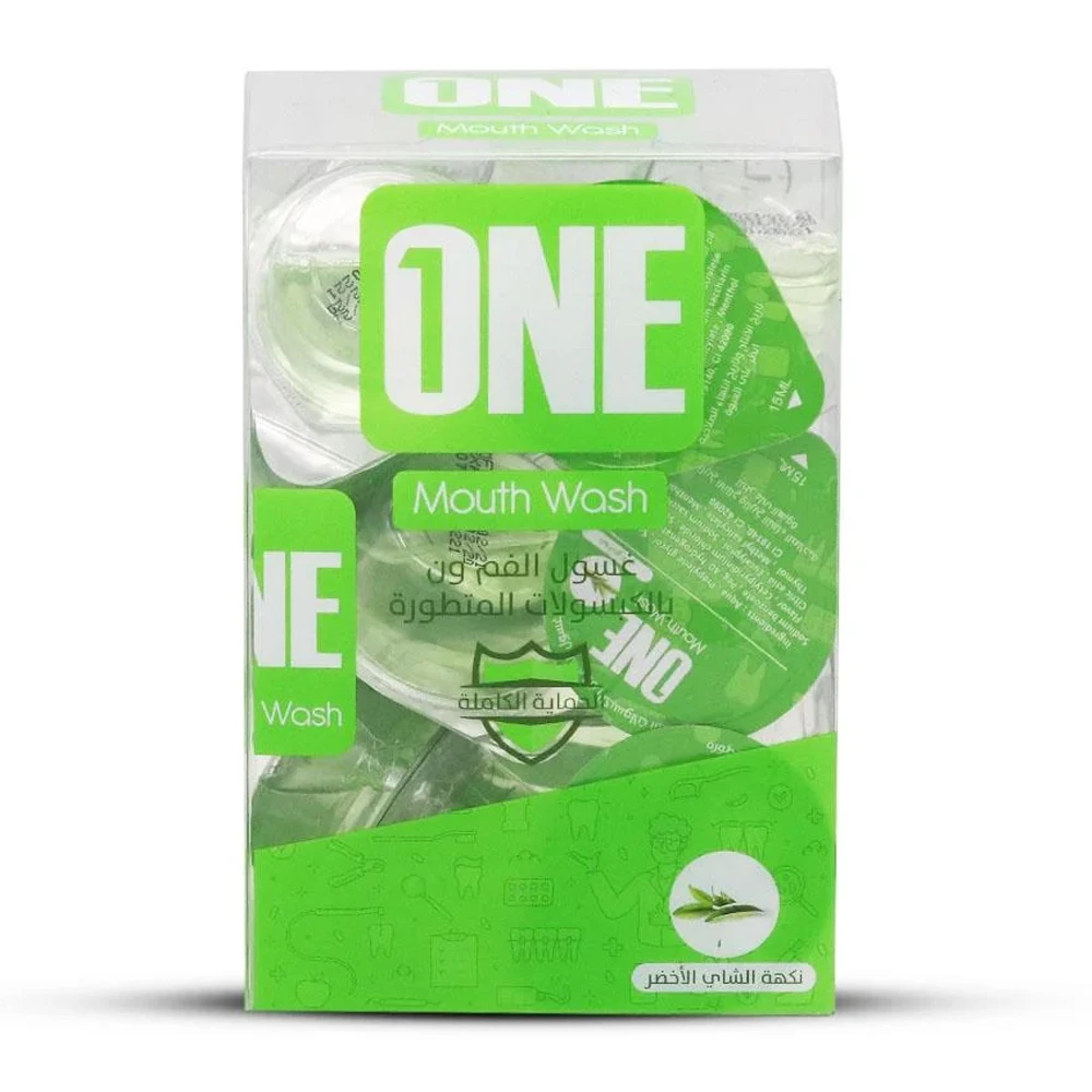 One Mouthwash Capsules in Green Tea Flavor - 20 Capsules x15ml