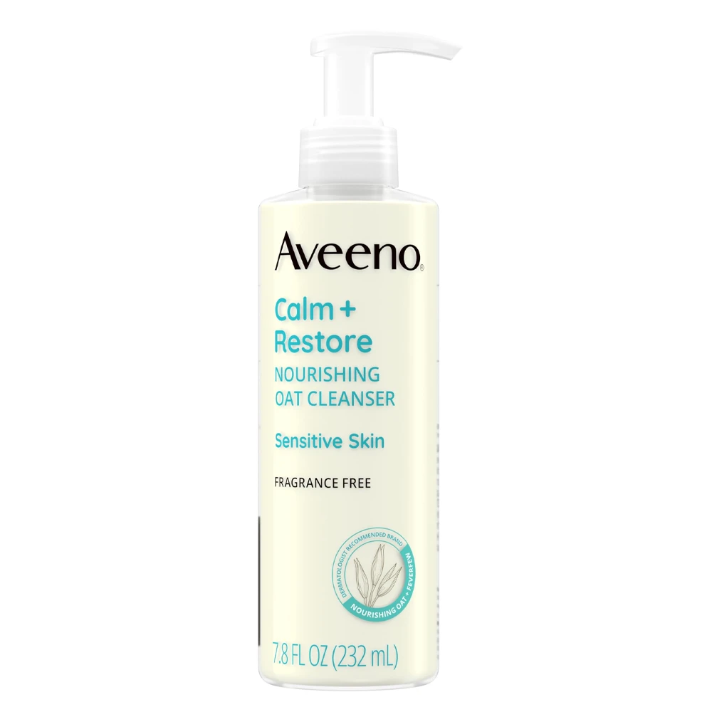 Aveeno Calm + Restore Face Cleanser For Sensitive Skin Fragrance Free - 232 ml