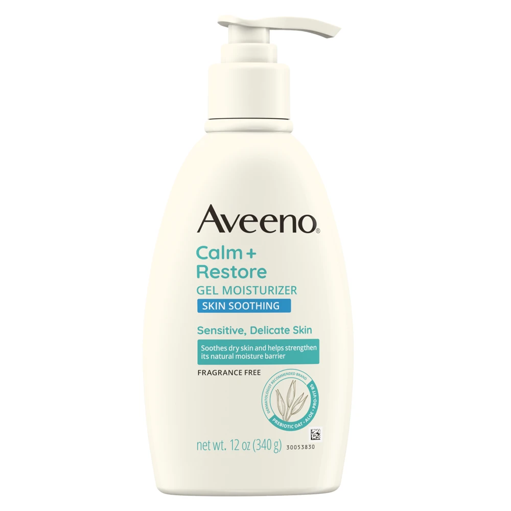 Aveeno Calm+ Restore Soothing Gel Moisturizer For Sensitive Skin Fragrance Free - 340 g