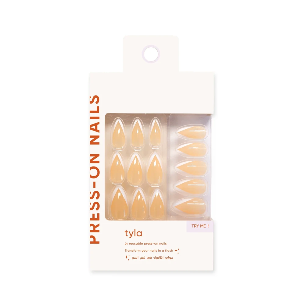 tyla Press On Nails Stiletto - Marble 12