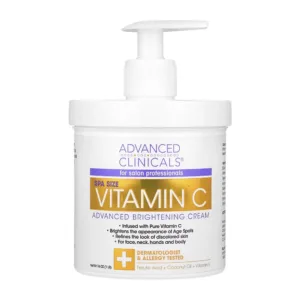 Advanced Clinicals Vitamin C Advanced Brightening Cream - 454gm