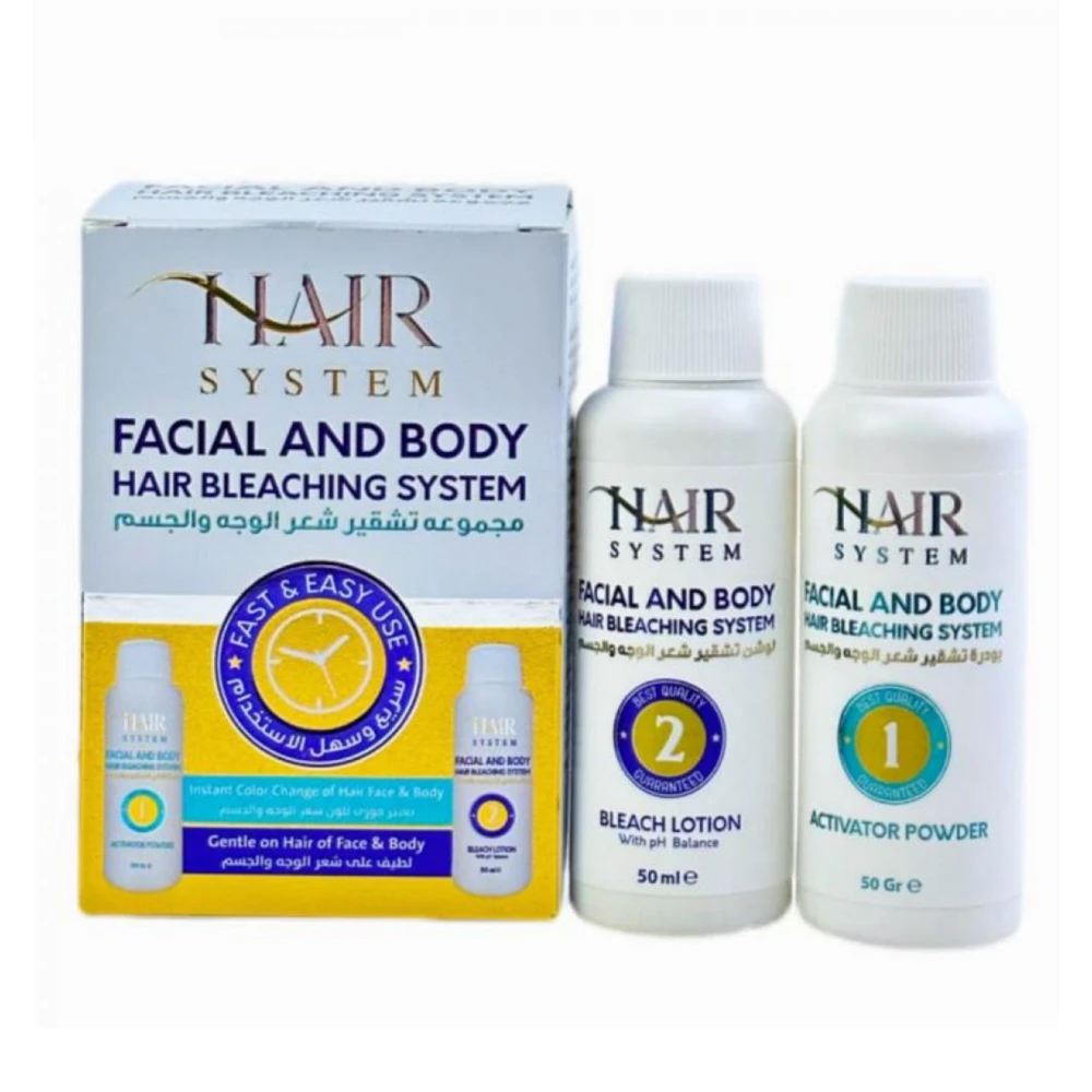 Hair System Facial and body hair bleaching Kit - 50 ml