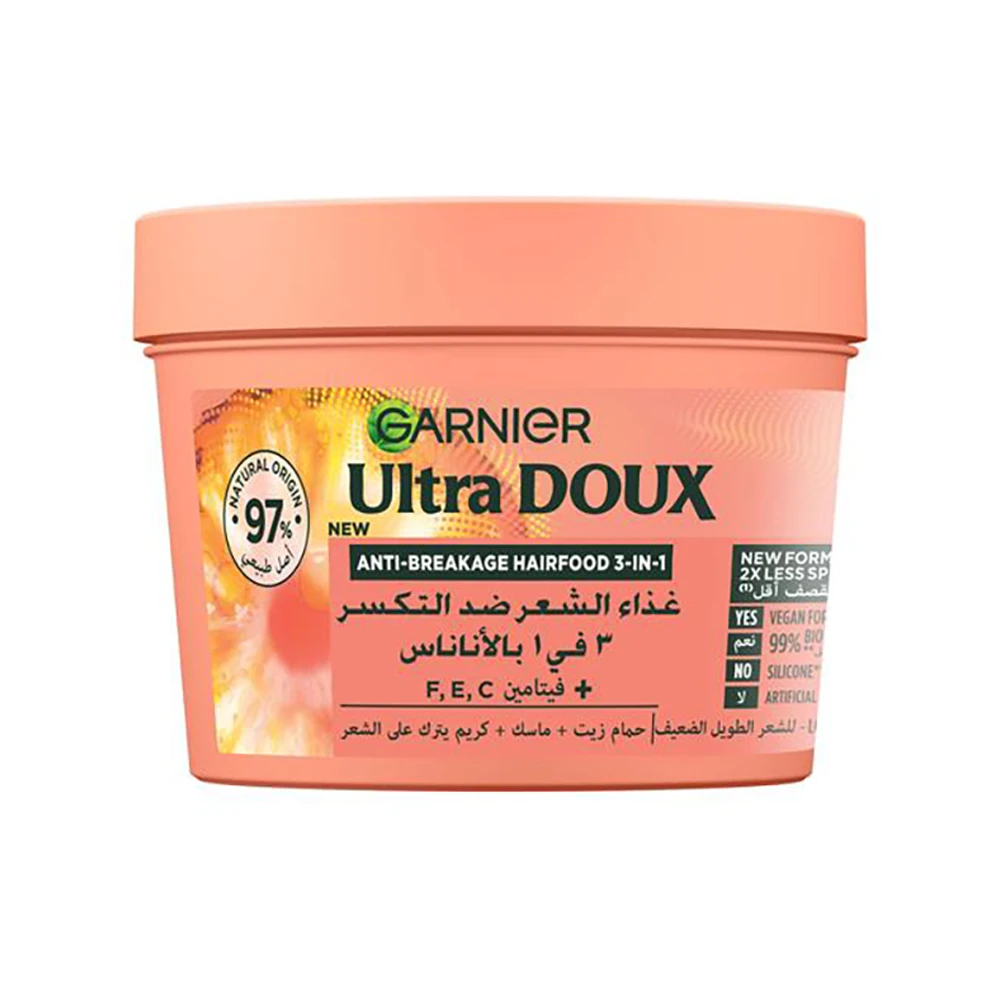 Garnier Ultra Doux Hair Mask Food Anti Breakage Pineapple 3 in1 - 390 Gm