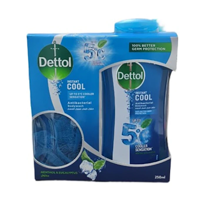 Dettol Cool Antibacterial Body Wash With Loofah - 250ml
